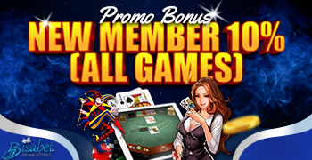 NEW MEMBER 10% ALL GAMES